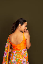 Jenna Orange Silk Blouse
